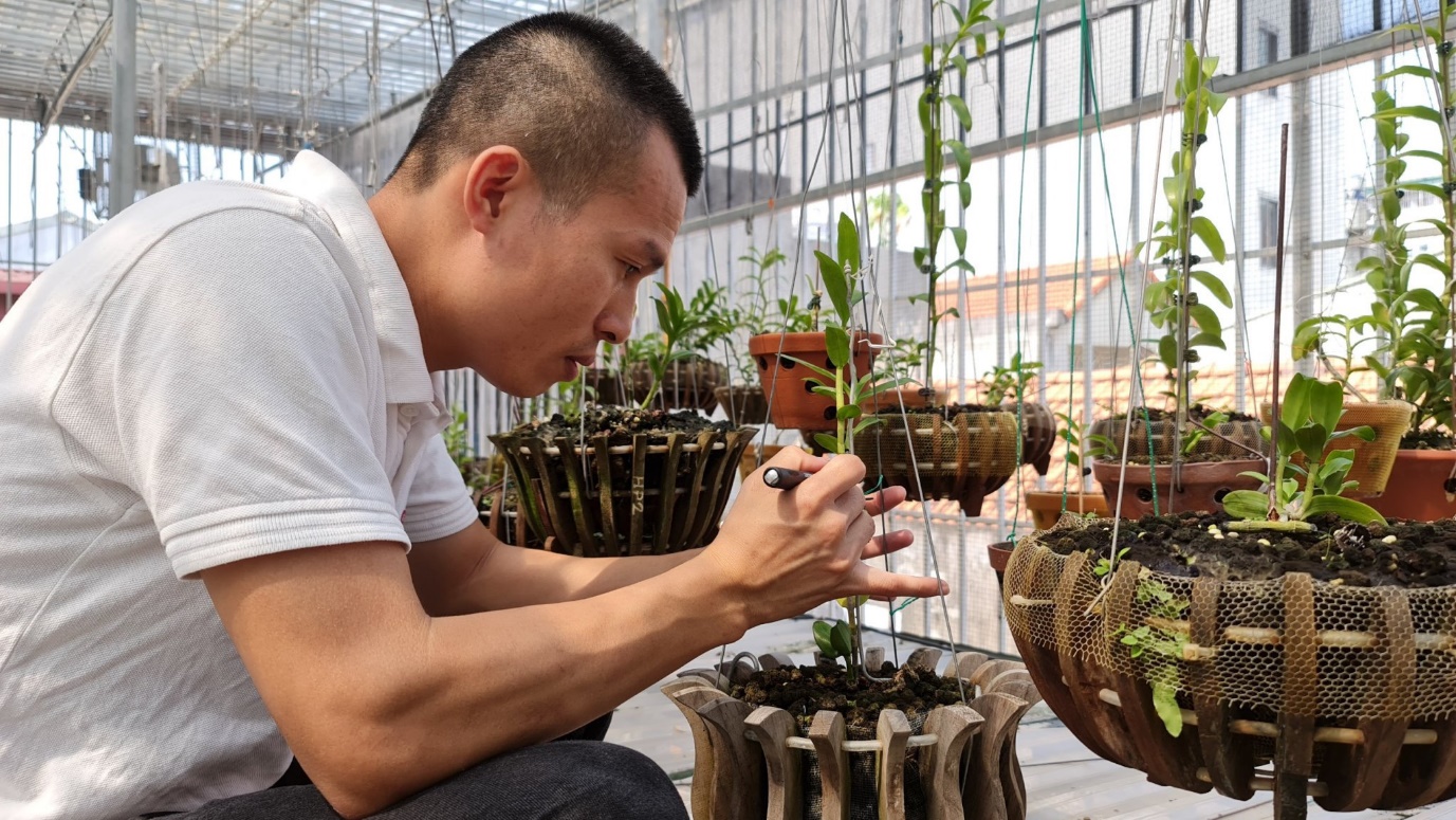 Doanh nhân Hoangnam Jsc và niềm đam mê với nghề trồng lan
